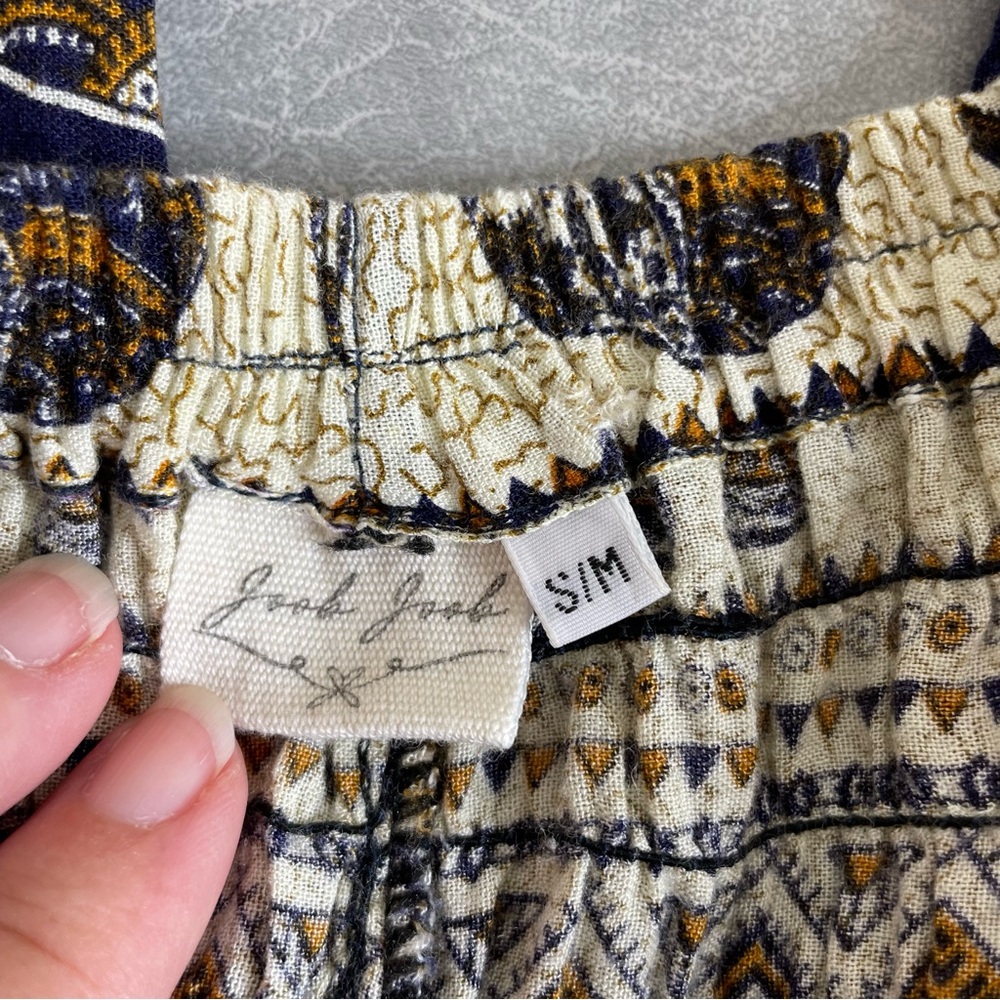 Joob Joob Elephant Print Navy and Cream Hippie Harem Pants/Boho Yoga Pants - Picture 5 of 7